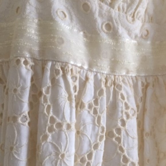 Anna Sui X Anthropologie Grande Jatte Eyelet Sleeveless Mini Dress Cottagecore - Picture 5 of 11